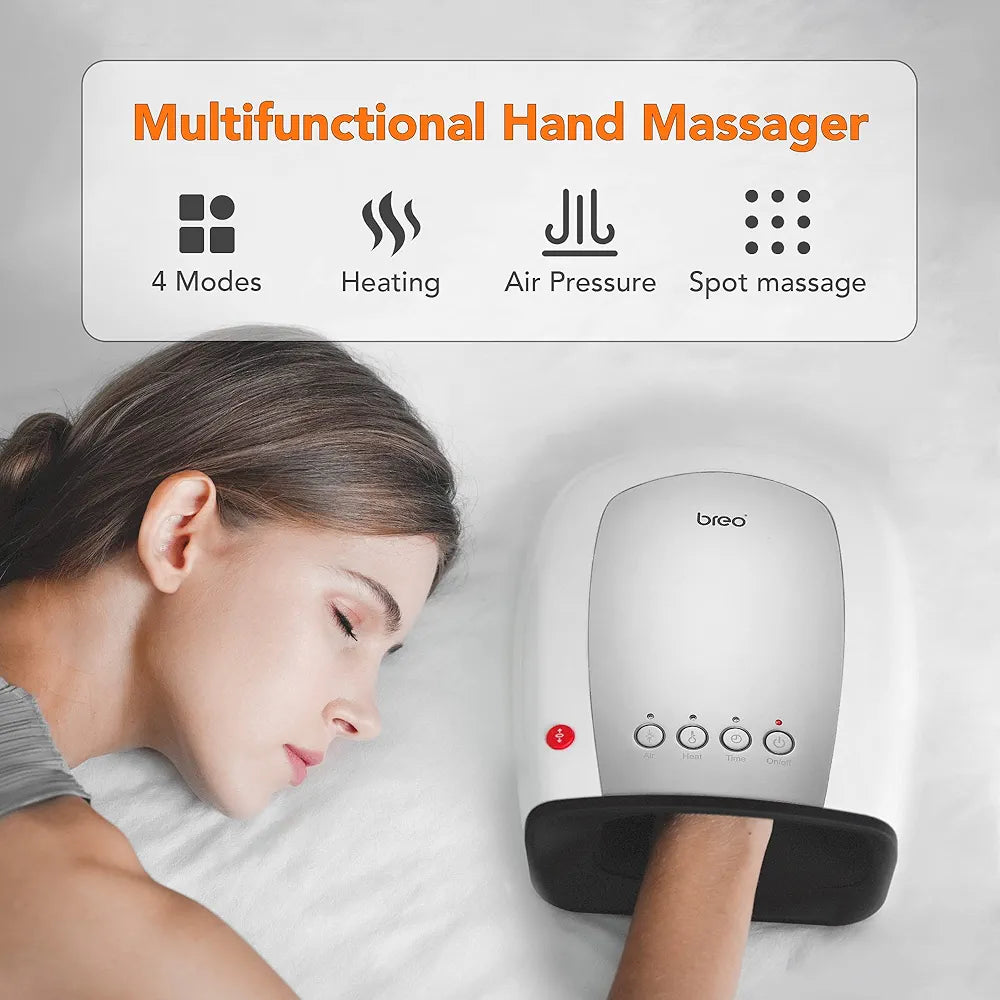 Breo iPalm520e Hand Massager with Heat and Compression, Cordless Electric Hand Massager Gifts for Women & Men