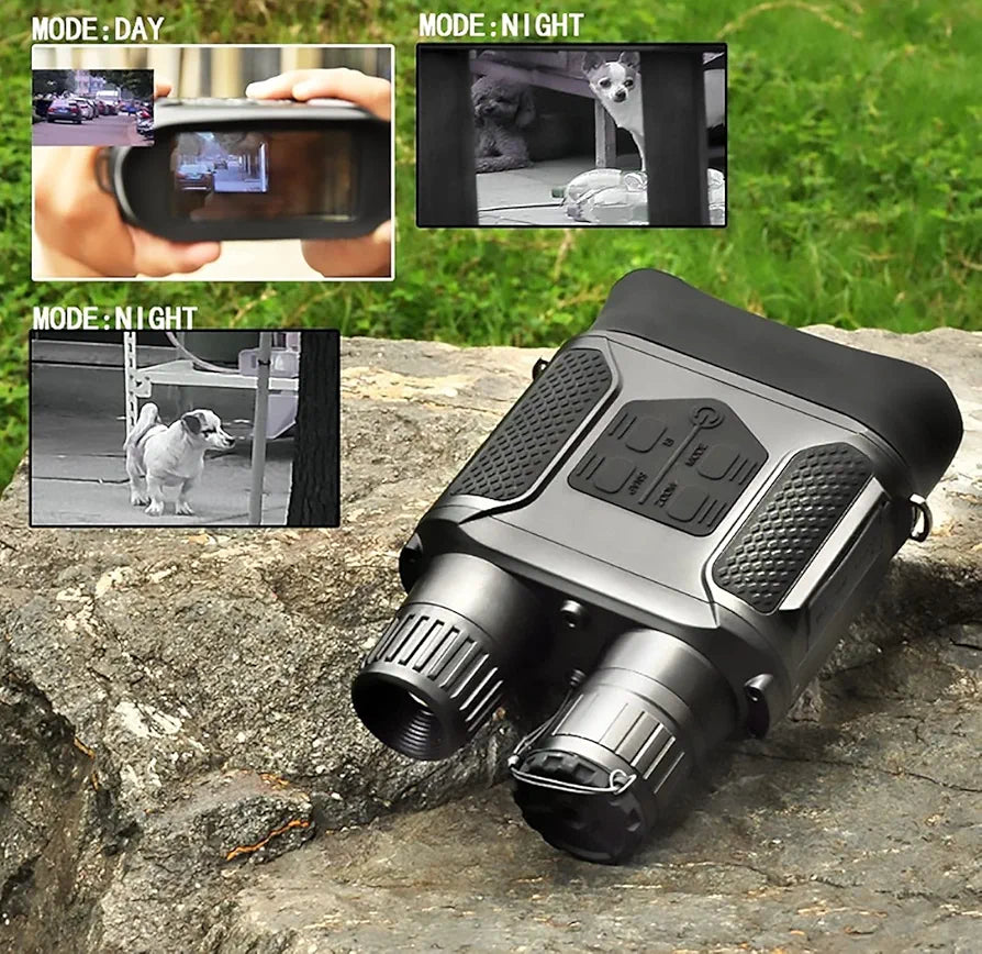 Night Vision Binoculars with 400m/1300ft Viewing Range, 7x31mm Night Vision Goggles with Photos Videos Recorder Function, 2" LCD Infrared Binoculars