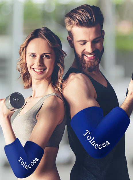 Elbow and Knee Ice Pack - Cold Ice Sleeve with Reusable Gel & Cold Therapy Compression for Knee, Shin Splints, Calf Strain, Flexible