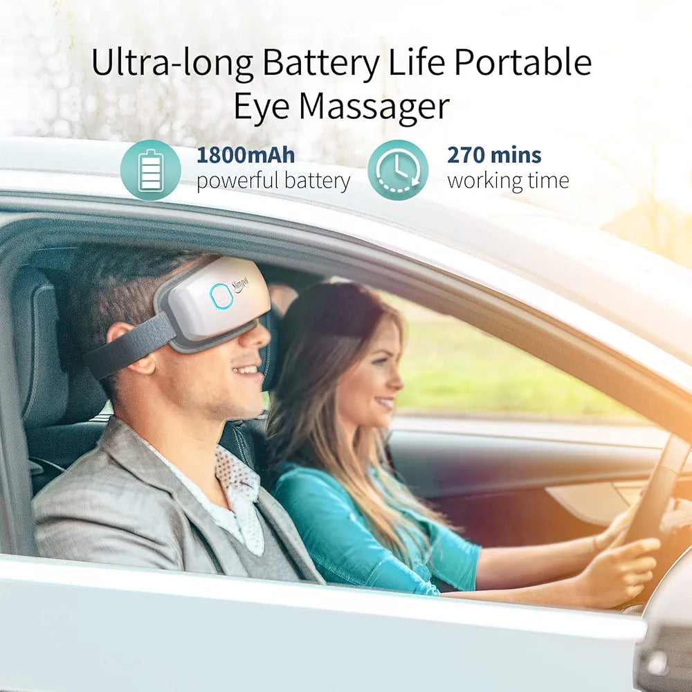 Slimpal Eye Massager, Heated Eye Massager for Migraines, Headache Massager with Heat and Vibration, Eye Strain Relief, Temple Massager for Sleep, Relaxation Gifts for Women/Men