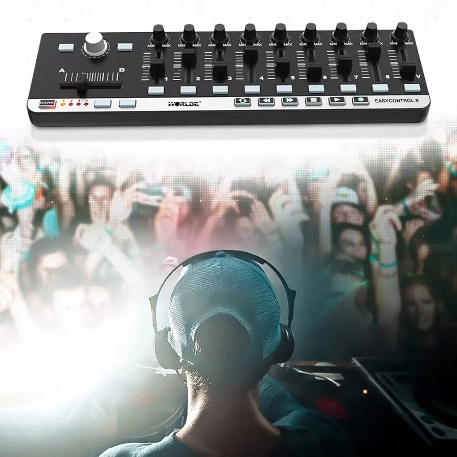LANRU WORLDE EasyControl.9 Portable Mini USB 9 Slim-Line Control MIDI Controller