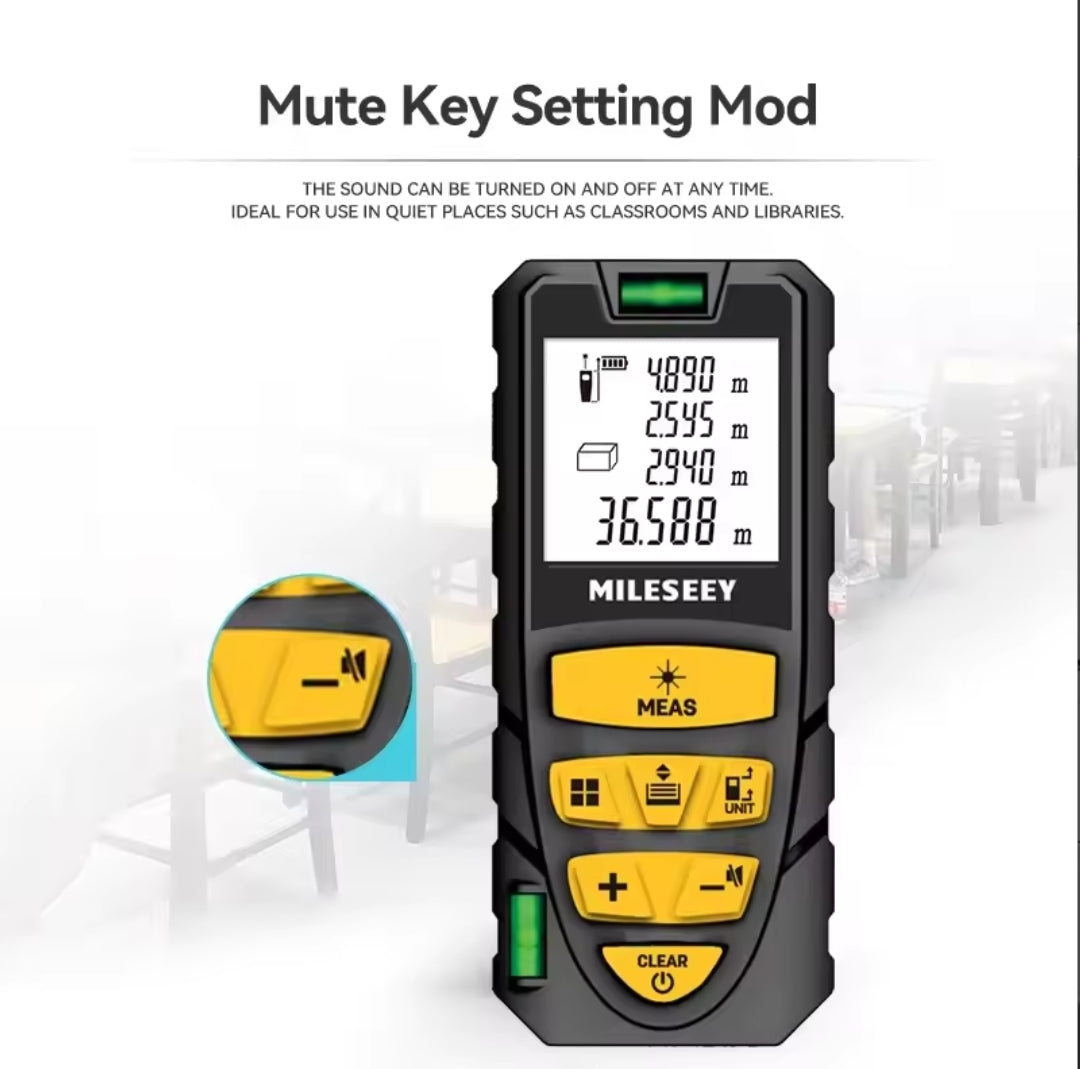 Mileseey S2 Laser Distance Meter,40m Professional Handel Indoor Rangefinder For Home Decorate and Measurement