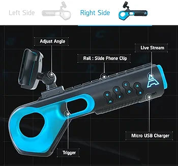 Arkade Motion Blaster Virtual Reality Gaming Gun Controller with Bluetooth Connectivity and Built in Haptics (PC, Android, IOS)