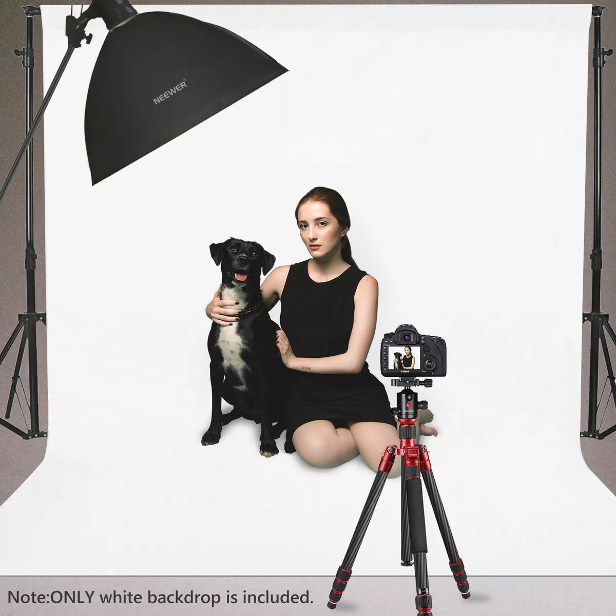 Neewer White 10 x 12FT Photo Studio Fabric Collapsible Backdrop Background