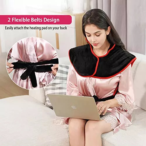 Heating Pad Misiki Electric for Back Pain (33 33 x 23 Inch, Black
