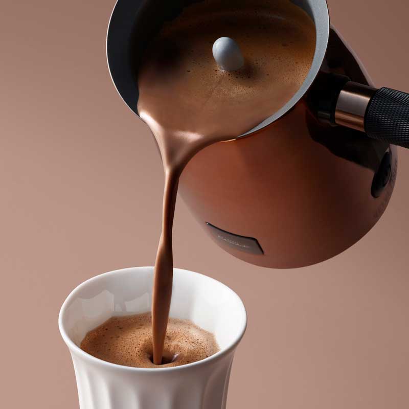 Hotel Chocolat 472726AM Copper Velvetiser Hot Chocolat Maker, Aluminium