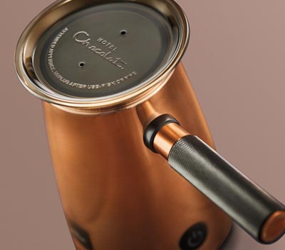 Hotel Chocolat 472726AM Copper Velvetiser Hot Chocolat Maker, Aluminium