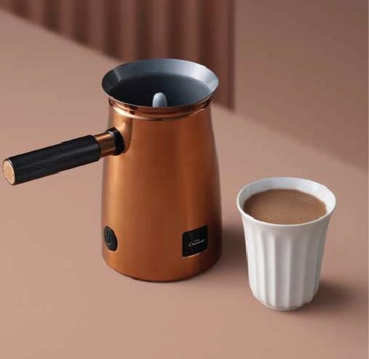 Hotel Chocolat 472726AM Copper Velvetiser Hot Chocolat Maker, Aluminium