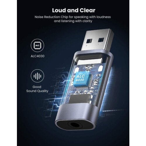Ugreen USB to Audio Jack USB External Sound Card 3.5mm Audio Adapter
