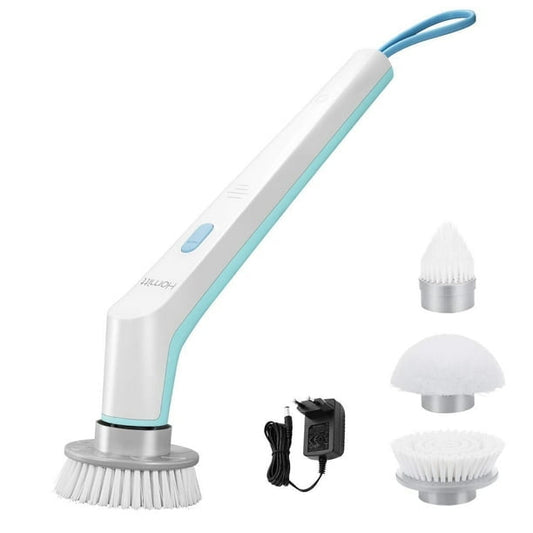 Homitt Electric Spin Scrubber, Mini Brush for 90-min Use, Cordless Power Tub Shower Scrubber with 3 Replaceable Cleaning Heads for Bathtub, Kitchen, Sink, Floor, Toilet