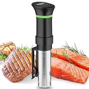 Sous Vide Machines, Immersion Circulators with Recipe, Temperature and Time Digital Display Control, 1000W