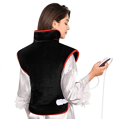 Heating Pad Misiki Electric for Back Pain (33 33 x 23 Inch, Black