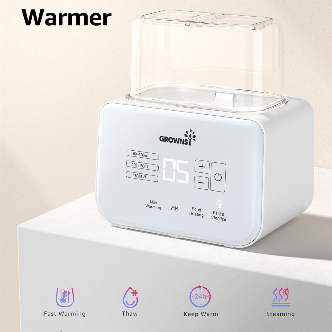 Baby Bottle Warmer, 6-in-1 Fast Baby Bottle Heater&Deforest Warmer for breastmilk, BPA-Free Warmer with LCD Display Automatic