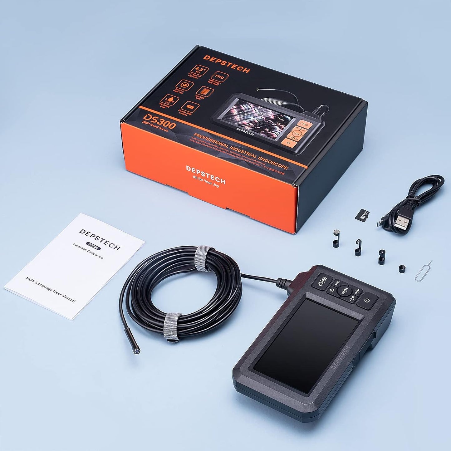 DEPSTECH 5.5mm Industrial Endoscope 1080P Digital Borescope