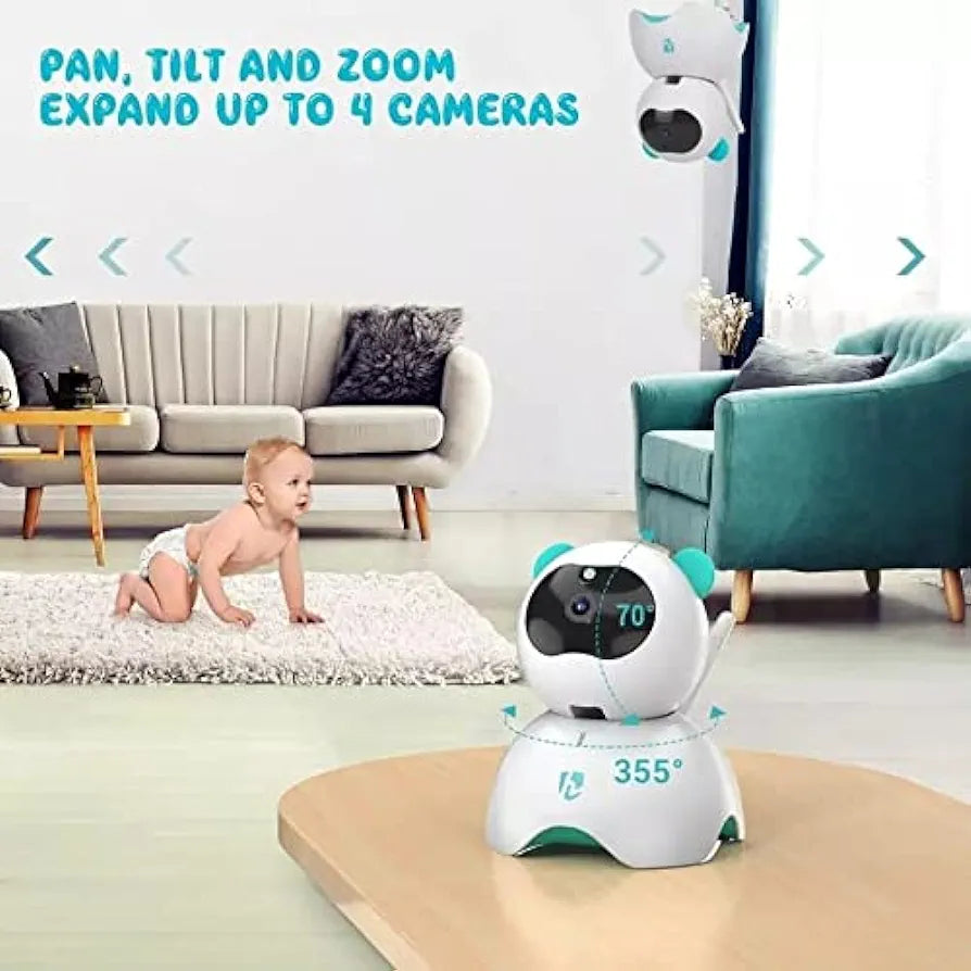 HM136 5.0 Inch Baby Monitor with Camera Wireless Video Nanny 720P HD Security Night Vision Temperature Sleep Camera