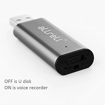 aLLreLi CP00341 Digital Voice Recorder [2 in 1] 8GB Mini USB Flash Drive with Cord for Meeting Conference Interview