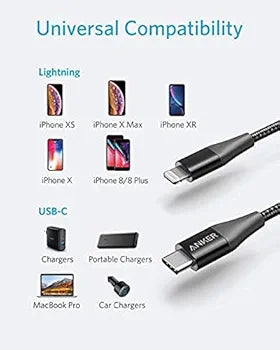 Anker USB C to Lightning Cable [6ft MFi Certified] Powerline+ II