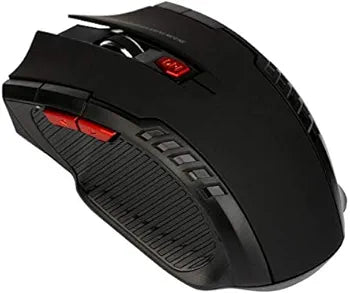 Wireless 2.4GHz Optical Mouse Game Mice with USB Receiver Mause for PC Office Laptops (Black)