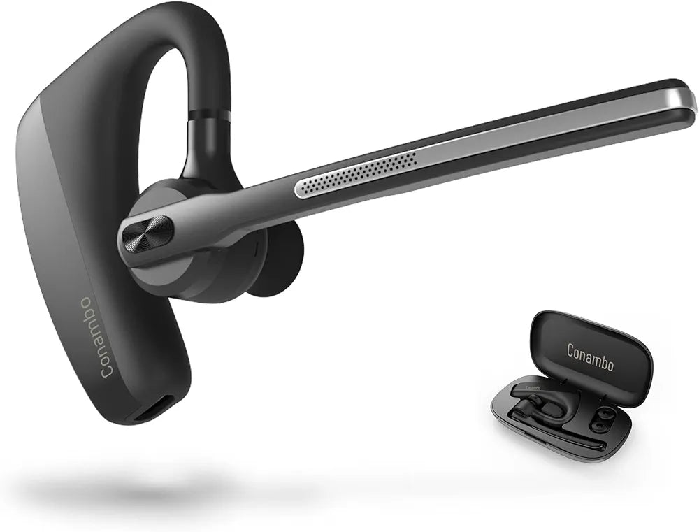 Conambo 2024 Upgraded K10C Bluetooth Headset V5.2,with CVC8.0 Dual Mic Noise Cancelling 16Hrs Talking