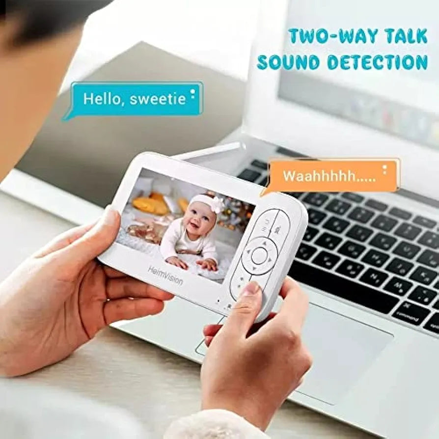 HM136 5.0 Inch Baby Monitor with Camera Wireless Video Nanny 720P HD Security Night Vision Temperature Sleep Camera