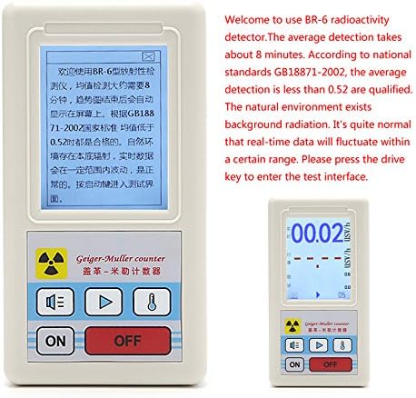 BR-6 Radioactivity Detector Portable Geiger counters detectable Species Beta Gamma X-ray