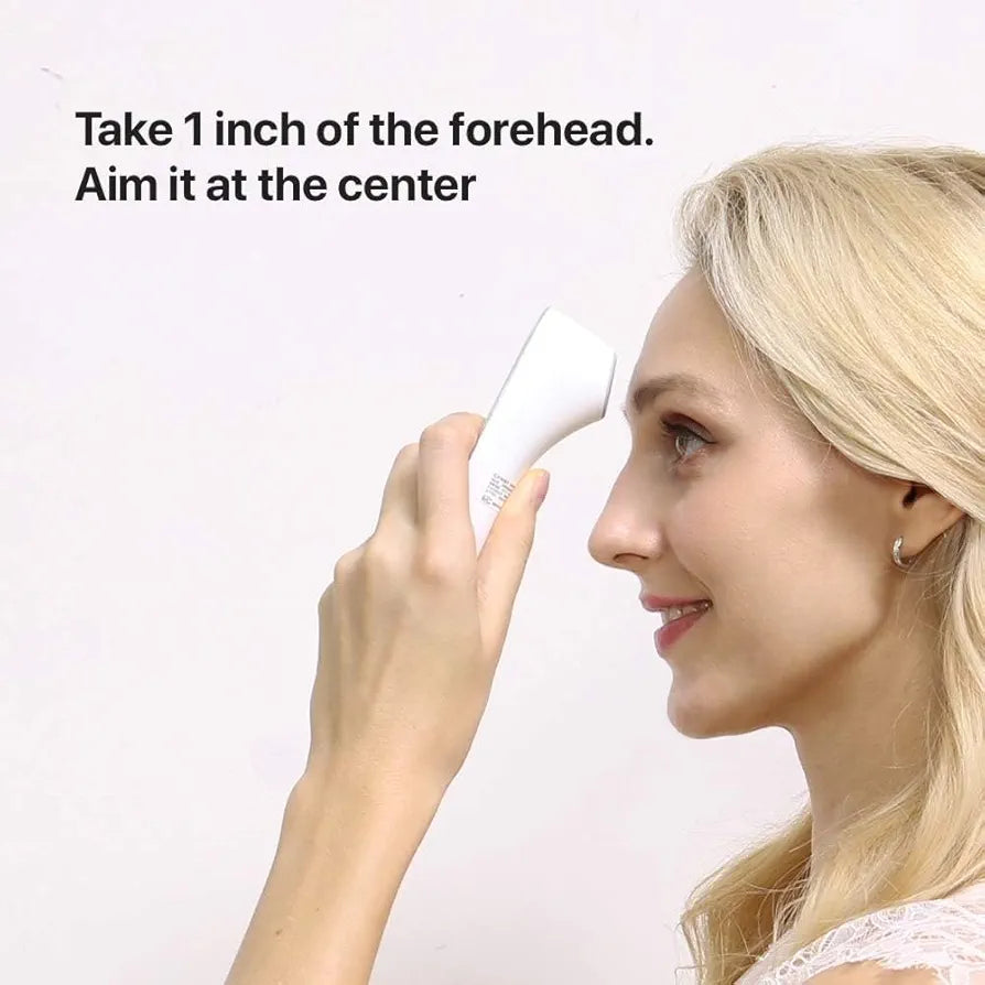 iHealth No-Touch Forehead Thermometer, Digital Infrared for Adults and Kids, Touchless Baby with 3 Ultra-sensitive Sensors(PT3)