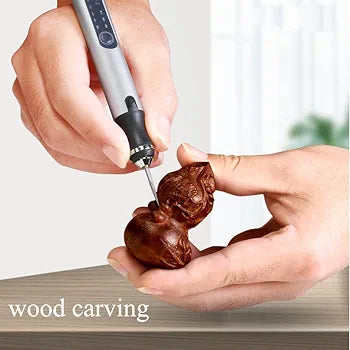 Cordless Electric Engraving Pen,Micro Polishing Pen with Stencils Drill Bits