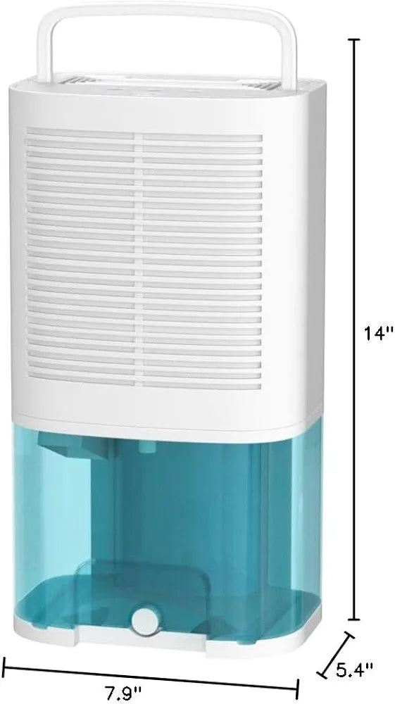 Dehumidifier 68oz(2000ml) Small Dehumidifier with Drain Hose for Up to 650 sq.ft Ultra Quiet Mini Portable Air Dehumidifier for Home Basements Bathroom Bedroom Closet Kitchen RV