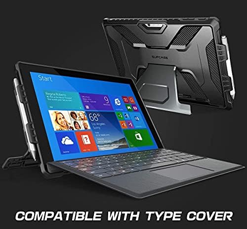 SUPCASE [UB PRO Series] Full-Body Kickstand Rugged Protective Case for Surface Pro 7/Pro 6 Case Microsoft Surface Pro 7/Pro 6/Pro 5/Pro 4/Pro LTE (Black)