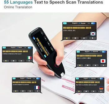 Translator Voice Translator Device, 112 Languages Translation Device, Text-to-Speech Scanner Reader Pen, AI Voice and Photo Translator, OCR/Wi-Fi, Voice Translator for Business Meeting Travel Learning