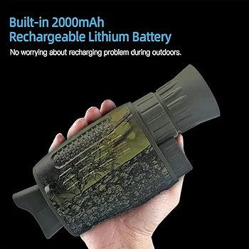 4K 36MP Infrared Night Vision Monocular 5X Digital Zoom Colored Night Vision Take Photos and Videos Function for Outdoor Camping Traveling Observation Searching Exploration