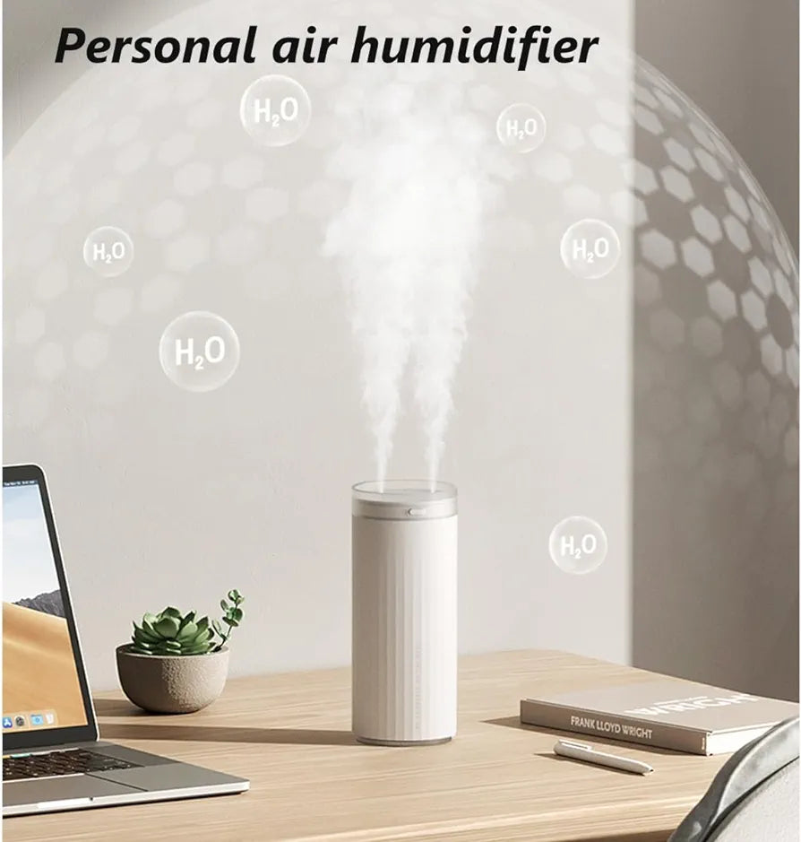 Double Mist Humidifier Mini Air Humidifier For Bedroom Office Baby Plant,USB Car Air Aroma Diffuser,Ultrasonic Humidifier 500ml