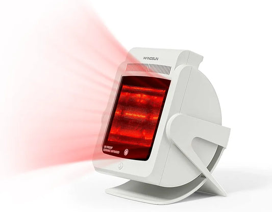Hangsun Infrared Heat Lamp,Portable Infrared Lamp with Ceramic Glass Plate Wide Heating Range for Office Room Desk Indoor Use