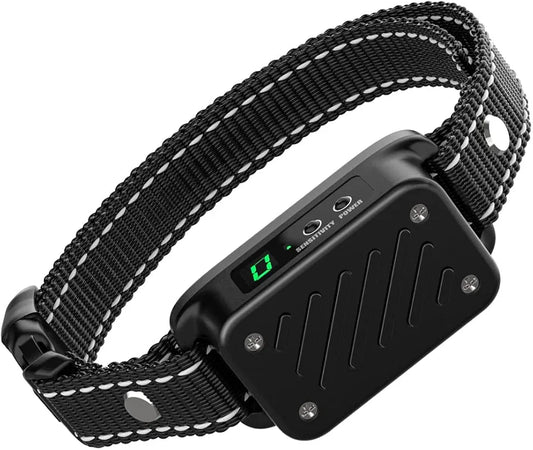 KaiNaDi Anti Barking Dog Collars, Anti Bark Collar for Large Medium Small Dog, Stop Dog Barking Deterrent Device IPX67 Waterproof & Rechargeable, 2 Modes of Beep & vibration collar - No Shock (Black)