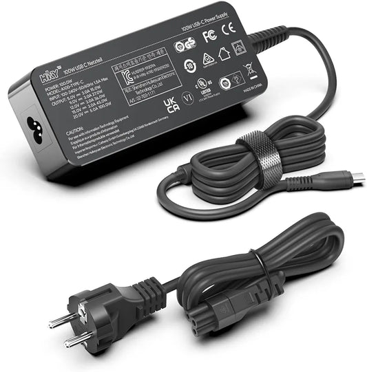 HKY USB C Charger 100 W USB-C Type C Power Supply Charger for MacBook 12 inch, MacBook Pro 13 inch / 15 inch, Surface GO, Surface Book 2, ChromeBook, Dell, HP, ACER, ASUS, Lenovo Yoga Thinkpad