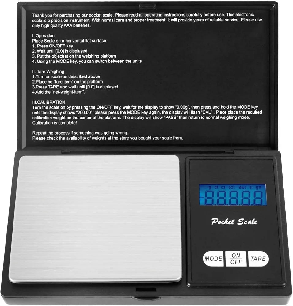 Bench Scale Foraco 200 g/0.1 g, Digital Scale, Pocket Scale, Precision Scale, Gold Scale, Coin Scale, Black