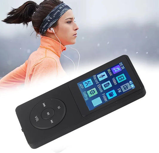 MP3 Player 32GB with Speaker Earphone Portable Mini White Music Player Support Voice Recorder E-Book 1.8 inch HD Screen Support up to 128GB