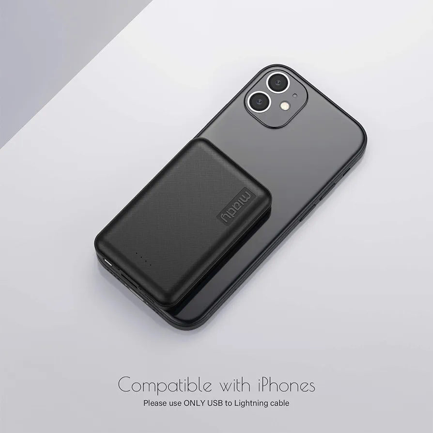 Miady 2-Pack 5000mAh Mini Portable Charger, Power Pack with 5V 2.4A USB Output, Power Bank Phone Charger for iPhone 12/13/14 Series, Android Phones and etc