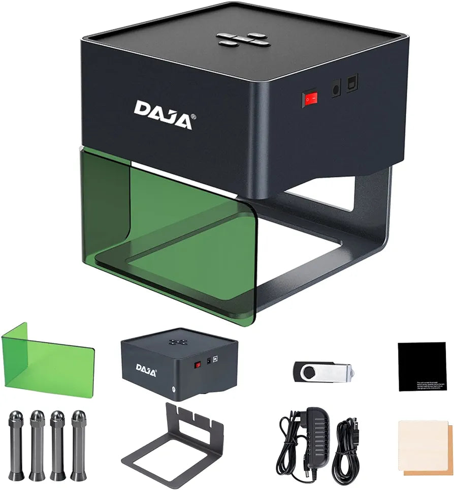 DAJA DJ6 Pro Laser Engraver with Higher Columns Portable Kits DIY Supports Win/Mobile System/Offline Laser Cutter