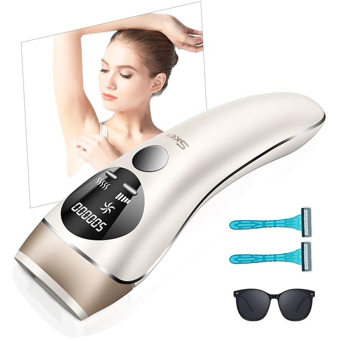 SKEY IPL Hair Removal Device System for Women Men, Laser Hair Remover Machines for Face Permanent 500,000 Flashes Painless Facial Hair Remove Unwanted Hair Armpit Bikini Line Leg Body Home Use