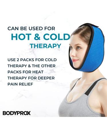 Face ice Pack for Jaw, Head and Chin, Adjustable Hot and Cold Wrap for Wisdom Teeth and TMJ Pain Relief