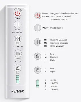 RENPHO Electric Head Massager with Heat, Scalp Massager with 3 Modes 2 Heating, Adjustable Band Design, Helps to Stress Relax, Migraines, Headaches