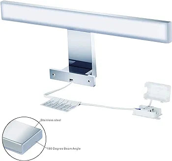 Aourow LED Mirror Light/Bathroom Mirror lamp 10W 820lm 40cm Neutral White 4000K,3 in 1 Bathroom Mirror Light IP44 230V,Nickel-Chrome Alloy Steel LED Cabinet Light,Product Length: 400 mm