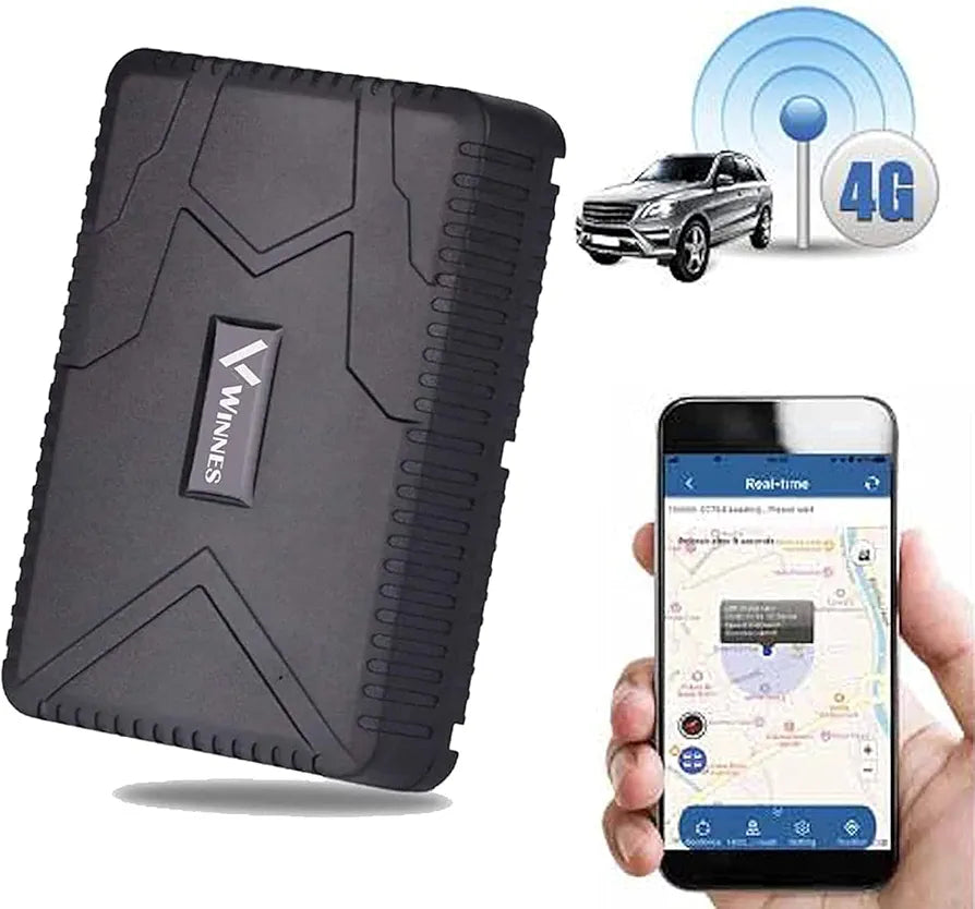 GPS 4G Tracker with Strong Magnets, Real Time GPS Car Tracker Vehicle Tracking Device Geo Fence/Standby Time 120 Days GPS Locator Vehicle Tracker for Free App (4GTK915)