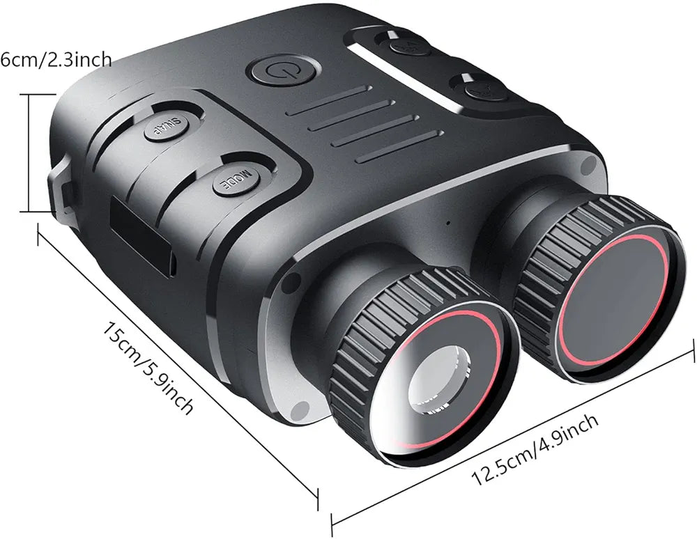 Night Vision Goggles, R18 Digital Night Vision Binoculars for Total Dark, 2.4'' 1080p Photo & Video Infrared Night Vision Scope for Hunting Travel Surveillance