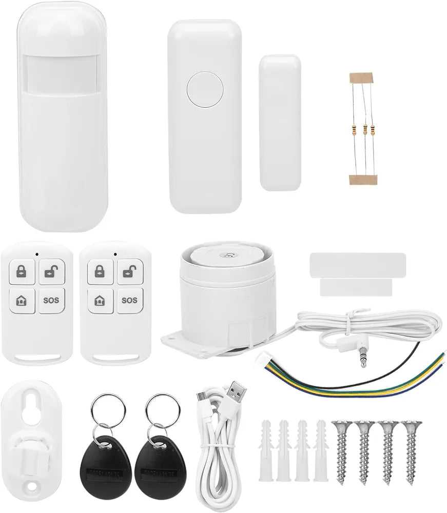 Full Touch 4.3in Color Screen WiFi GSM GPRS Wireless Anti Theft Alarm, TUYA APP Compatible, Remote Control Smart Security System