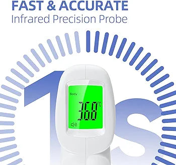 Berrcom Non Contact Infrared Forehead Thermometer JXB-178 Baby Fever Check Thermometer 3 in 1 Contactless for Kids Infant Adult (Batteries Not Included)