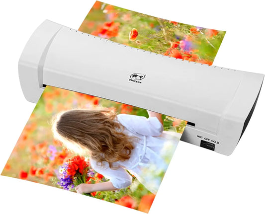 Laminating machine，SL200 Laminator Machine Hot and Cold Laminating Machine Two Rollers A4 Size for Document Photo Picture Credit Card Home School Office Electronics Supplies