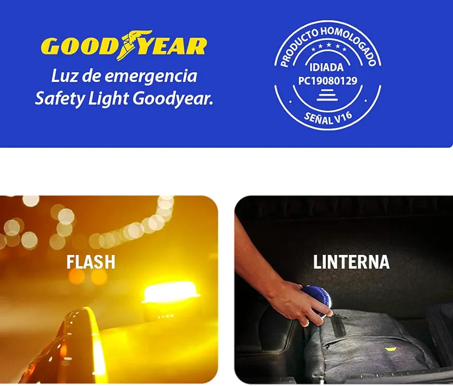 Goodyear Safety Light (without battery)- Car Emergency Light - Approved - Signal v16 - DGT Approved