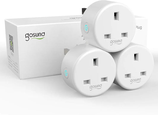 GOSUND SMARTKIT Smart Plug with Energy Monitoring, Mini 13A Smart Plug Works with Alexa WiFi Plugs Socket with Voice Control, APP Control,3 Pack